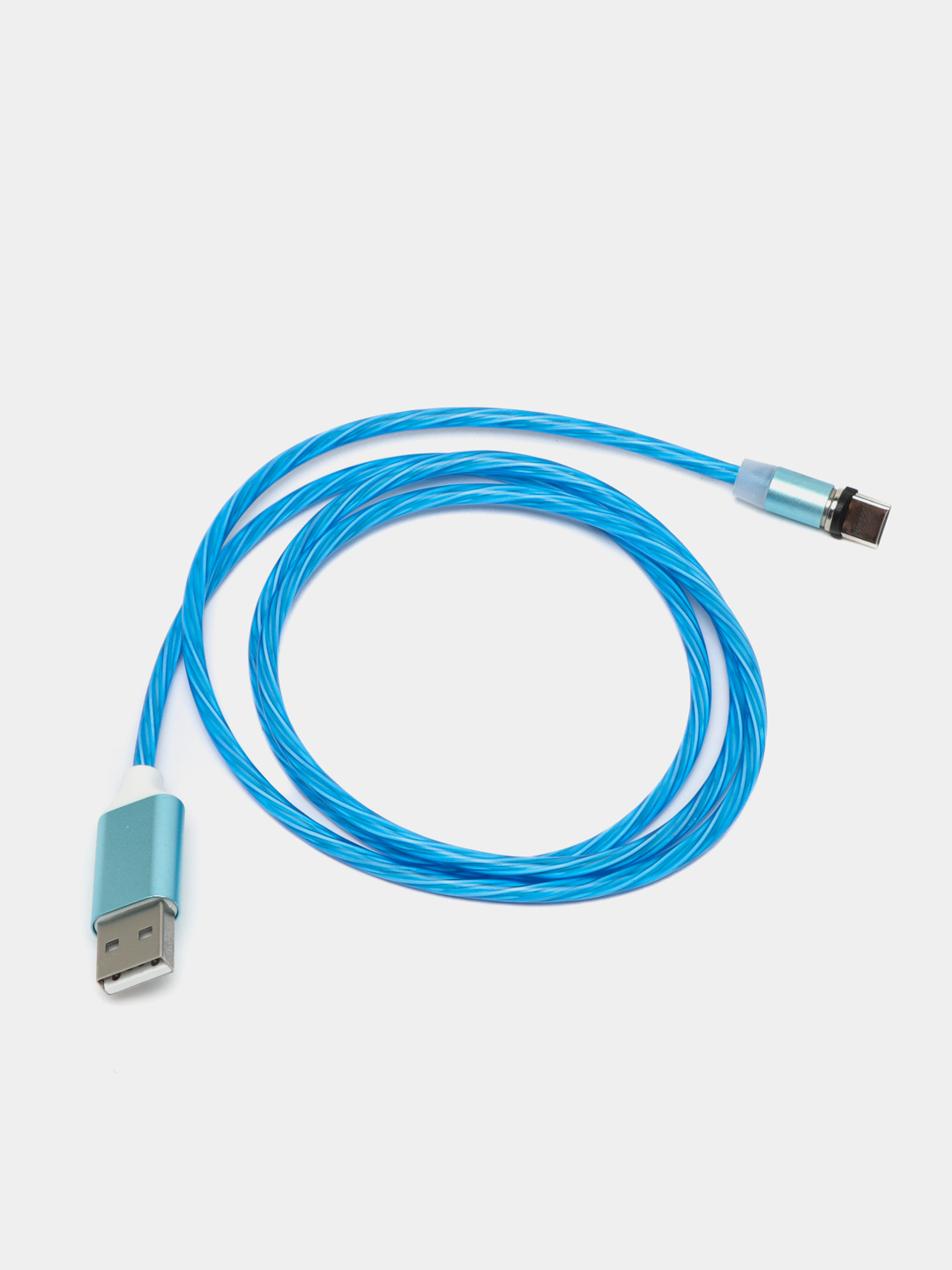 Магнитный USB кабель для зарядки телефона Lightning, Type-C, Micro-USB, шнур  с подсветкой купить по низким ценам в интернет-магазине Uzum (489688)