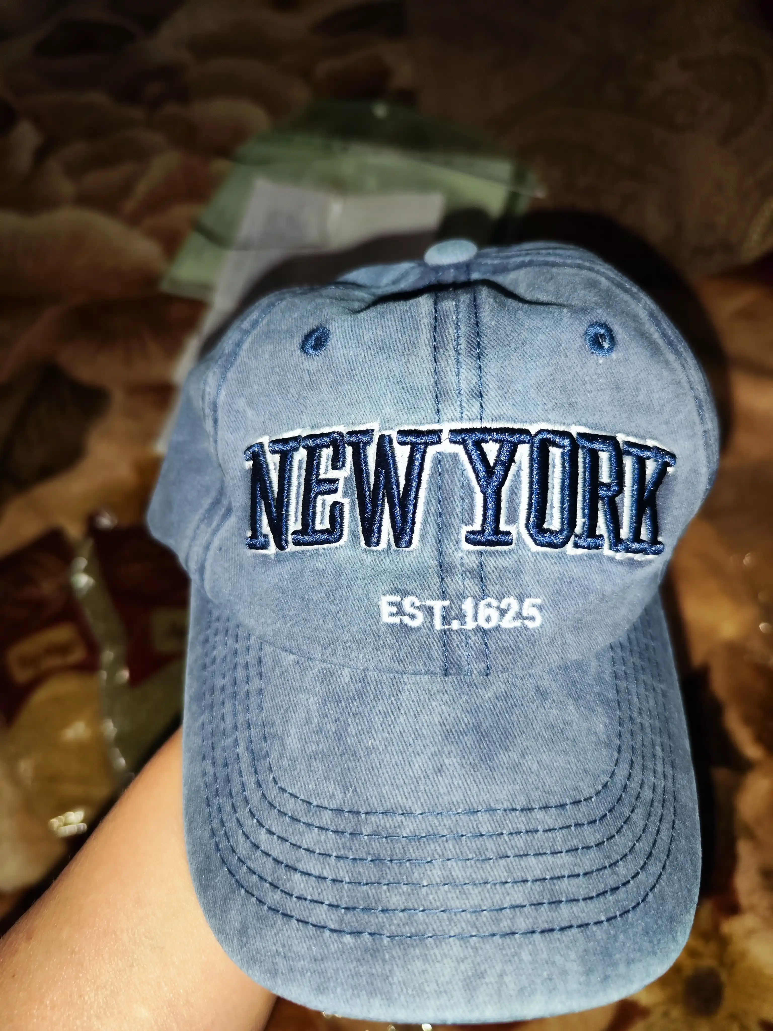 New York beysbol kepkasi vintaj, 100% paxtadan, o‘lchami 55-61 sm