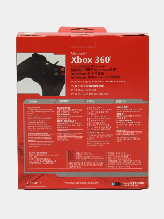 Проводной геймпад для Xbox 360 и ПК, Игровой контроллер с виброоткликом