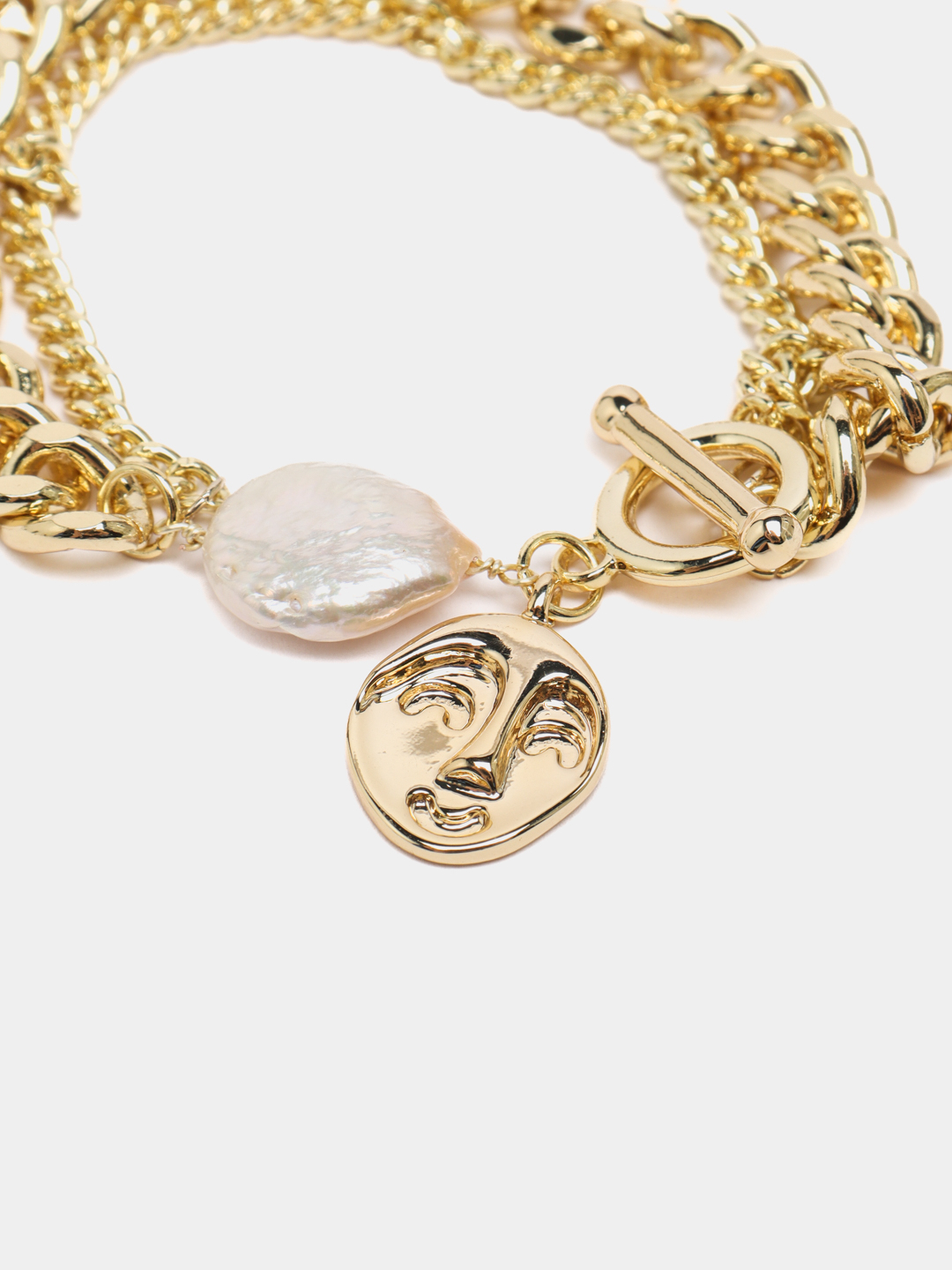 Браслет с цепями и барочным жемчугом Soul jewelry купить по низким