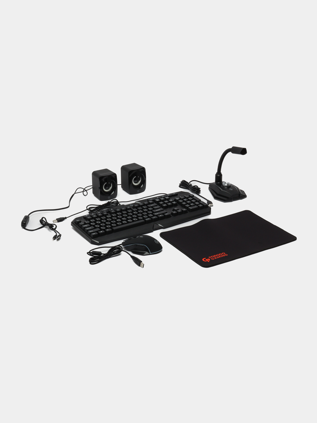 Кompyuter aksessuarlar to'plami Porodo Ultimate Gaming Kit, 5 tasi 1 da - 