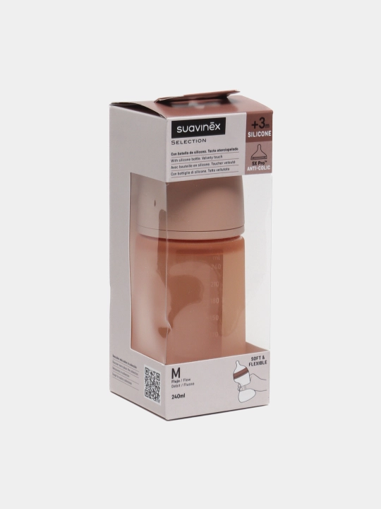 Silikonli butilka Suavinex, 240 ml, 3+ oy