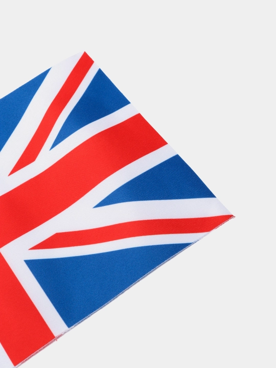O'zbekiston Respublikasi va Buyuk Britaniya stol bayroqlari, ikki qismli metall stend bilan