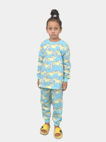 Пижамы для мальчиков и девочек — SBT2016-PIJAMA1-БИРЮЗ-110