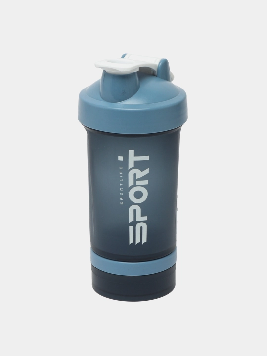 Sport uchun shayker butilka, spiral va protein uchun idishi bilan, 450 ml