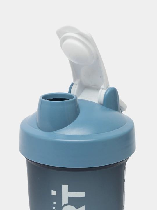 Sport uchun shayker butilka, spiral va protein uchun idishi bilan, 450 ml