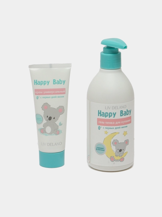 Набор для детей Liv Delano Happy Baby, шампунь, гель-пенка, крем, 0+  уход