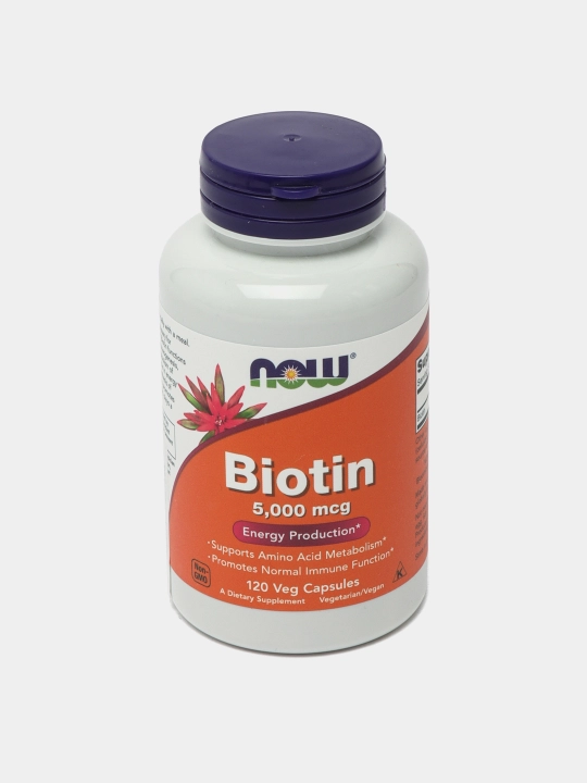 Biotin Now Foods, 5000 mkg, 120 kapsula