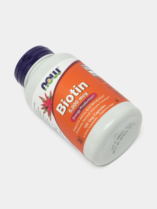 Biotin Now Foods, 5000 mkg, 120 kapsula