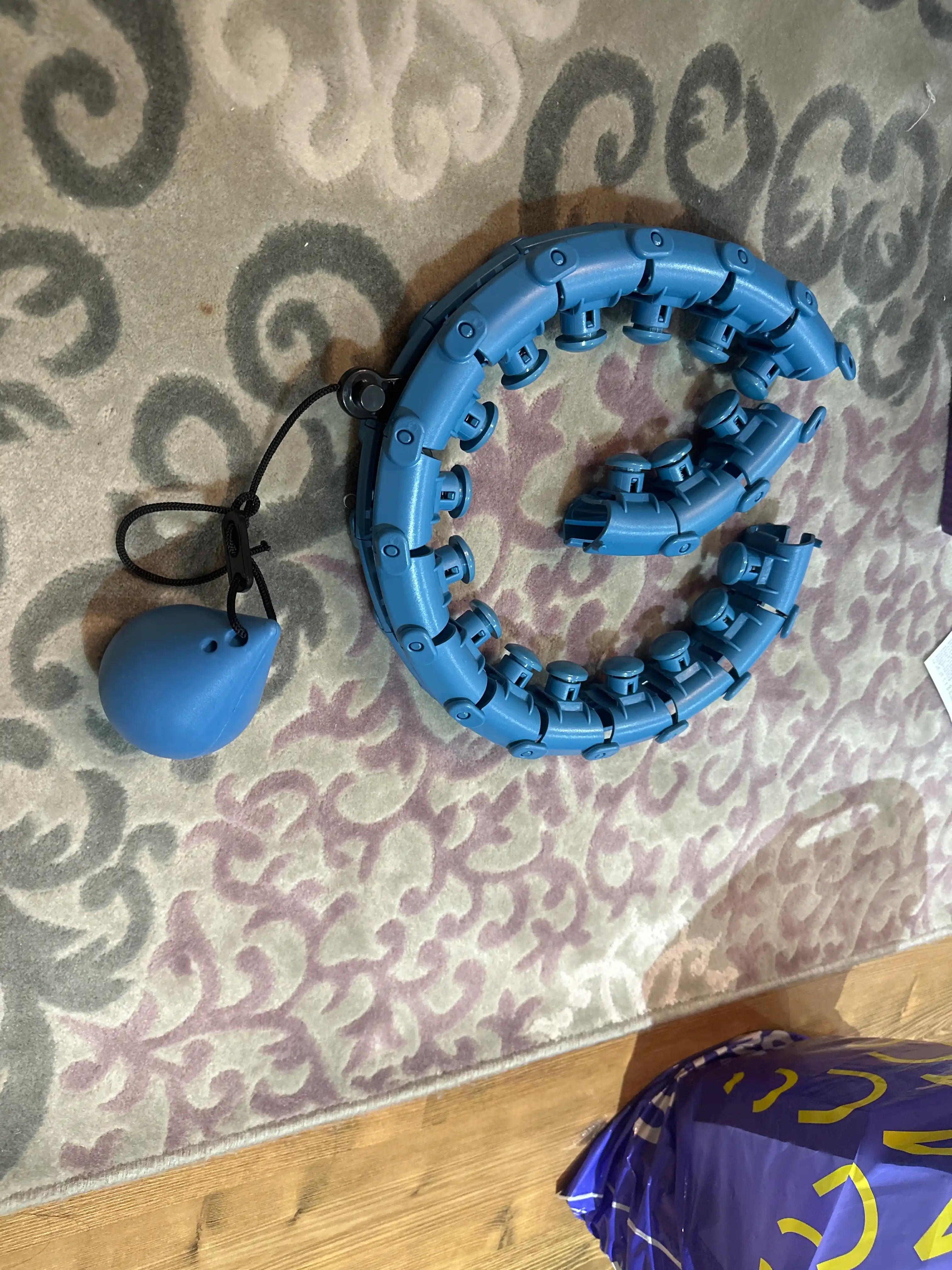 Hula Hoop, fitnes, bel uchun massaj halqasi, 57 sm dan 110 sm gacha