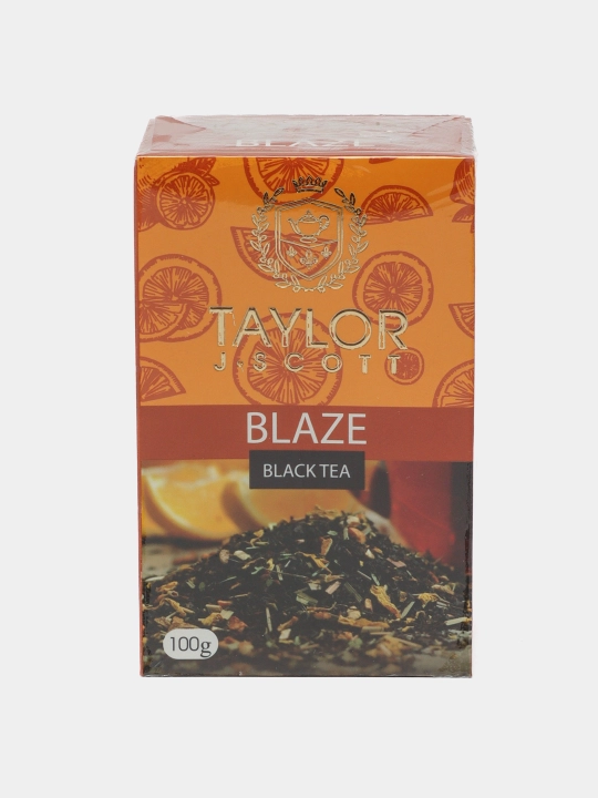 Чай черный Taylor Tea Blaze, со вкусом спелого апельсина, 100 гр