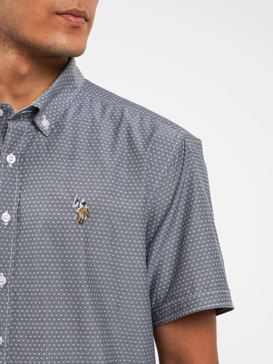 Рубашка мужская U.S. Polo ASSN l Ur1328, хлопок, с коротким рукавом, классическая