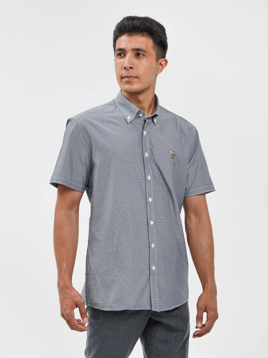 Рубашка мужская U.S. Polo ASSN l Ur1328, хлопок, с коротким рукавом, классическая