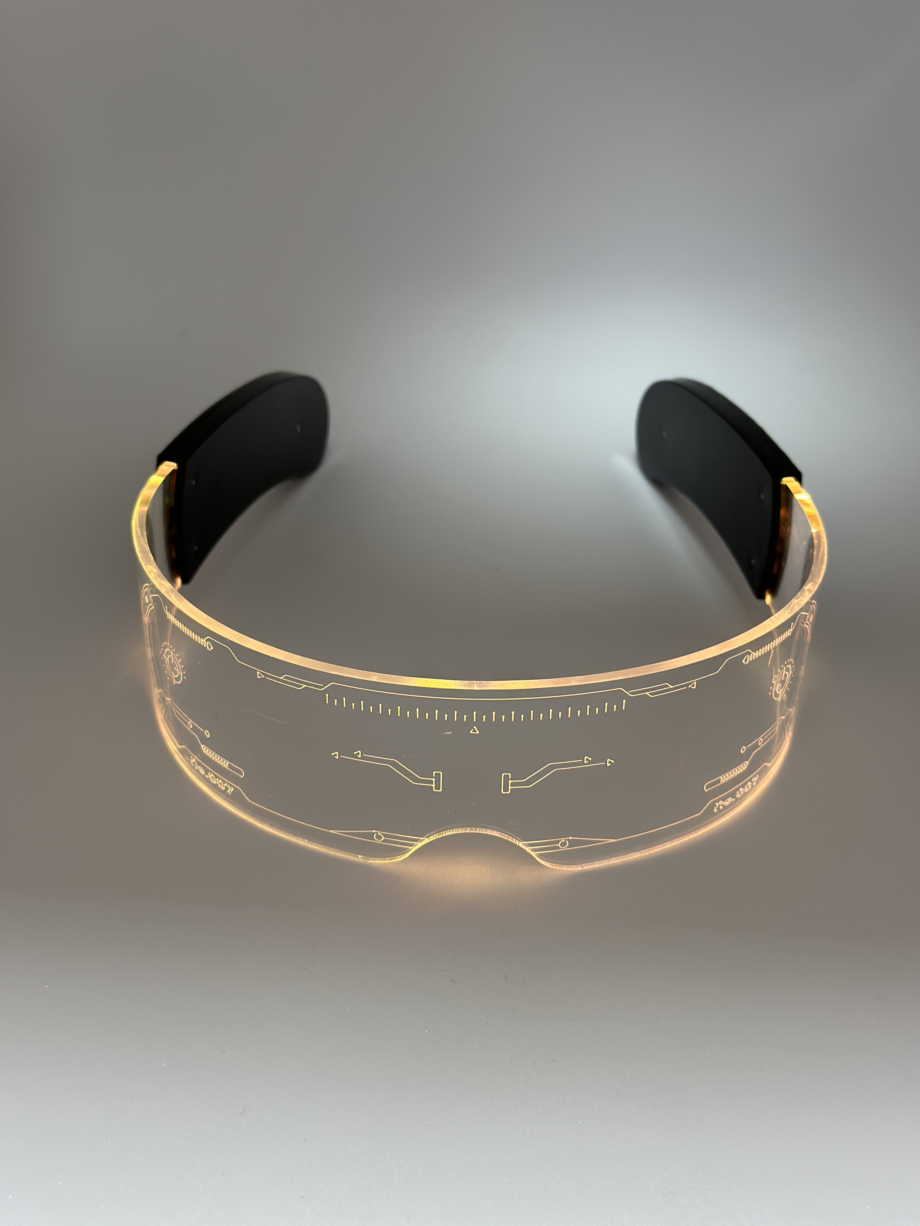 Очки светящиеся LED, для вечеринки, неоновые, унисекс, прозрачные
