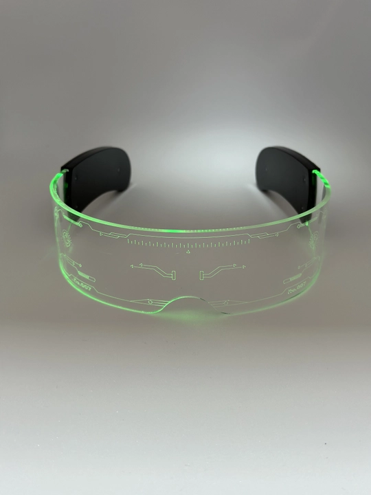 Очки светящиеся LED, для вечеринки, неоновые, унисекс, прозрачные