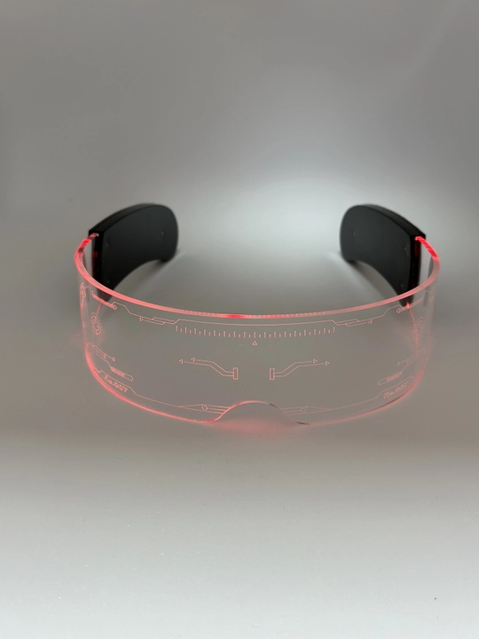 Очки светящиеся LED, для вечеринки, неоновые, унисекс, прозрачные