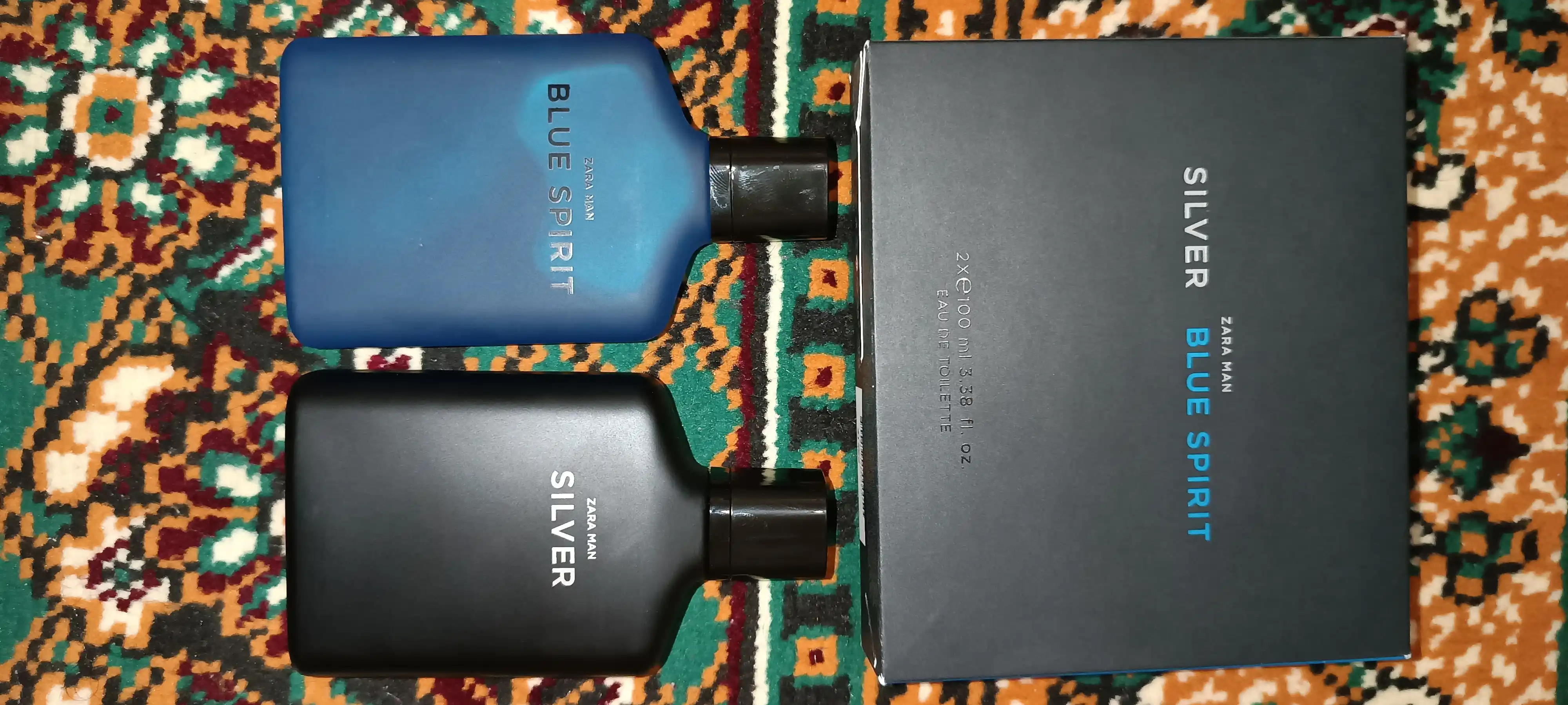 Туалетная вода для мужчин ZARA Silver 100 мл + Blue Spirit, 100 мл