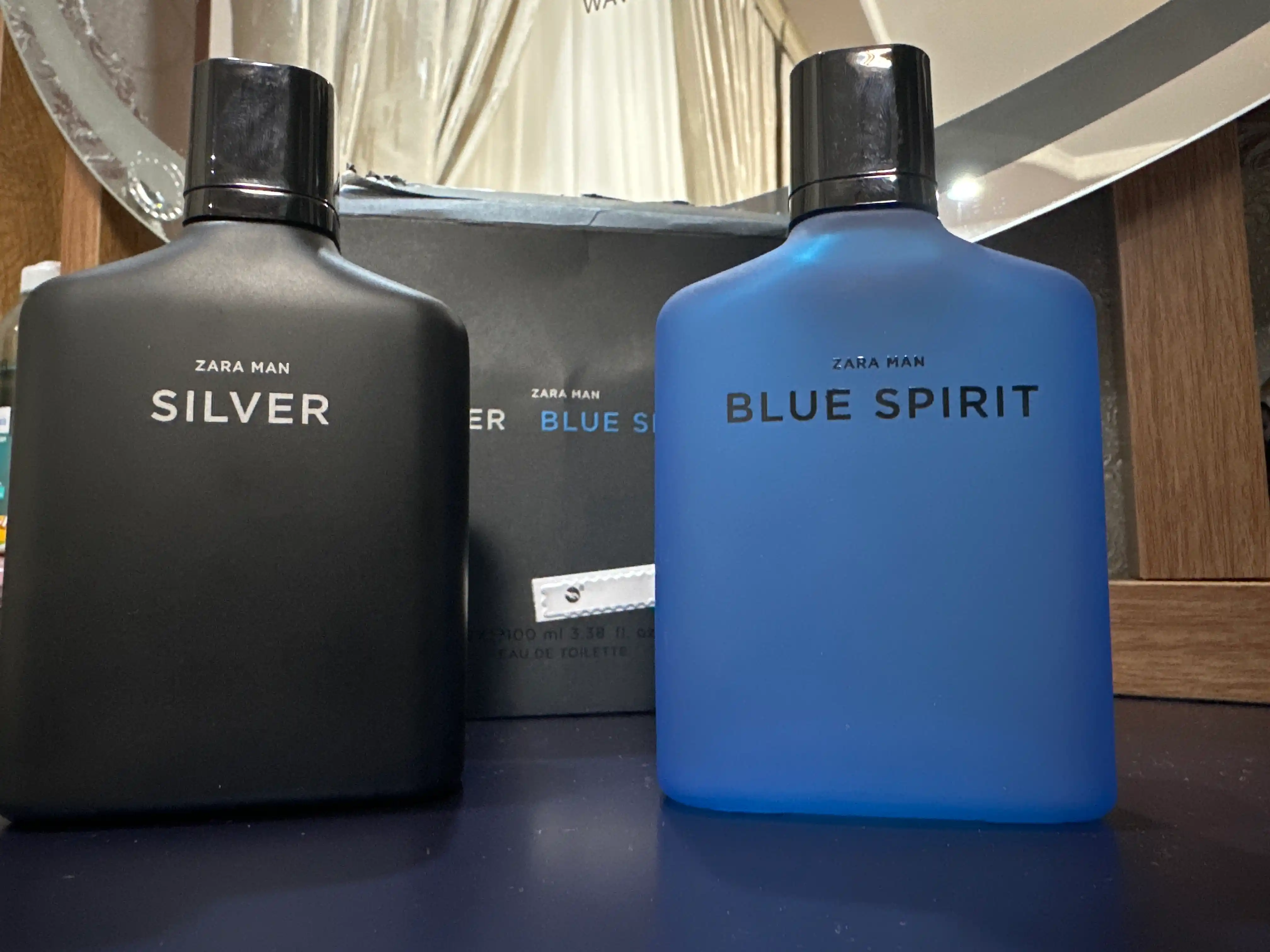 Туалетная вода для мужчин ZARA Silver 100 мл + Blue Spirit, 100 мл