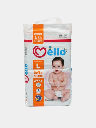 Подгузники для новорожденных детей Mello, L 9-14 кг, 54 шт — NHP-MELLO04