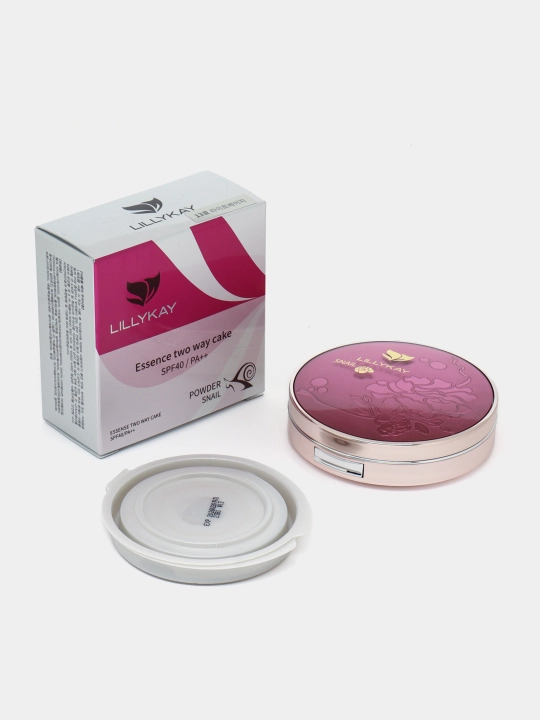 Lillykay Essence Two Way Cake SPF40 PA++ salyangoz mutsinli kompakt pudra