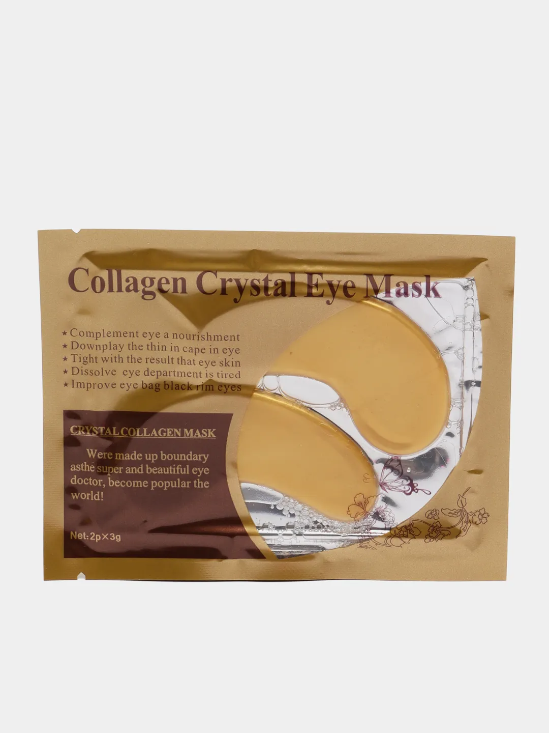 Patchilar ko'z uchun Collagen Crystal Eye Mask gidrogel, kollagen, 2 dona