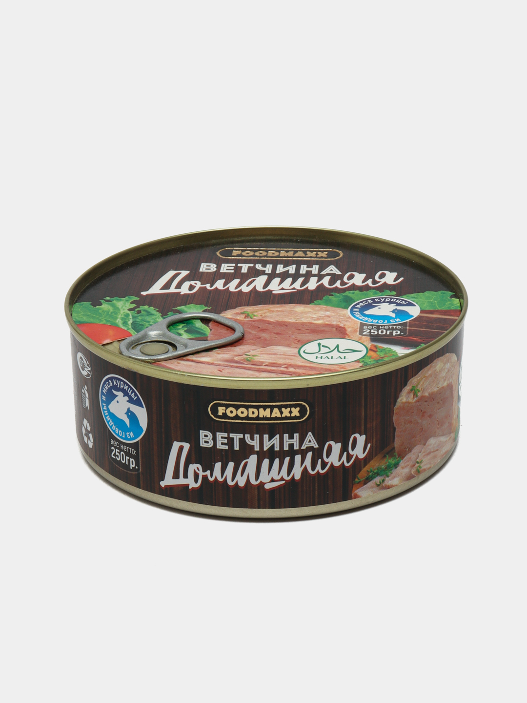 Консервы ветчинные FoodMaxx "Ветчина Домашняя" из говядины и мяса ...