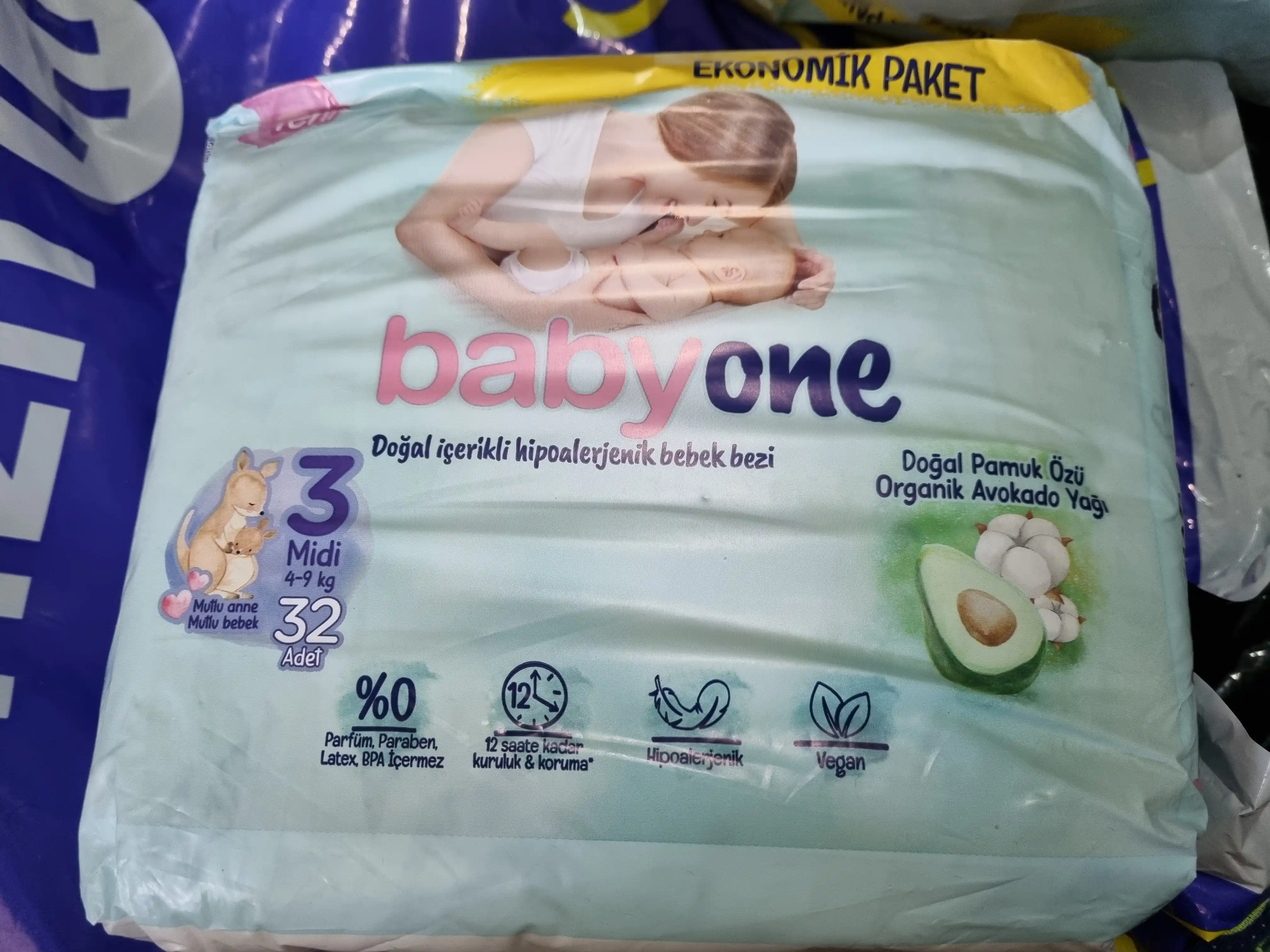 Детские подгузники Babyone Mini Eco, 38 * 2