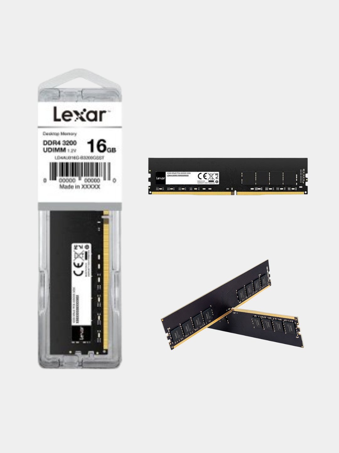 Оперативная память 16 ГБ 3200 МГц Lexar DDR4, для пк UDIMM купить по низким  ценам в интернет-магазине Uzum (702464)