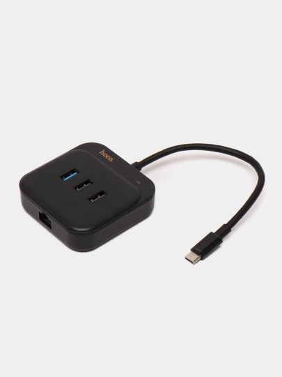 Адаптер hub hoco. HB37 HDMI, lan, картридер, переходник
