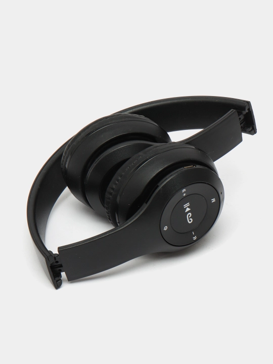 Simsiz yig'iladigan quloqchinlar P47 Wireless, mikrofonli, radio va CD fleshka uyasi bilan