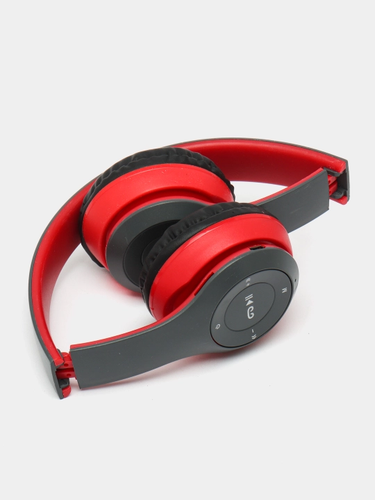 Simsiz yig'iladigan quloqchinlar P47 Wireless, mikrofonli, radio va CD fleshka uyasi bilan