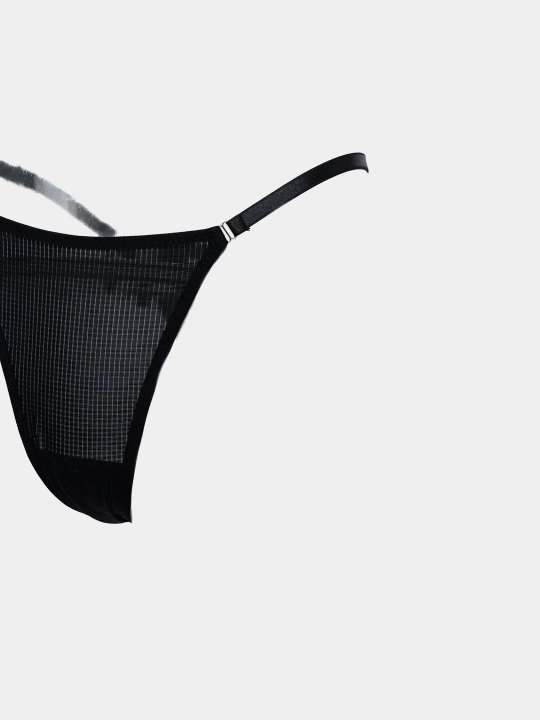 Ayollar ichki kiyim to'plami: dantelli suyaksiz byustgalter va baland belli string, S–XL