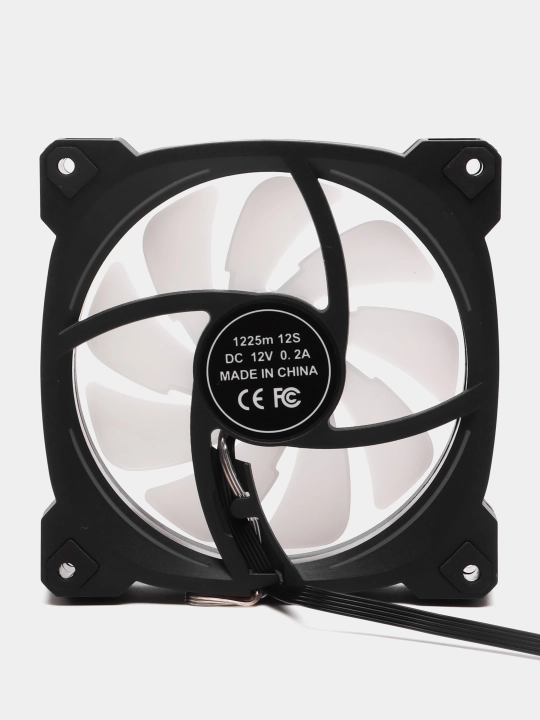 Sovutish ventilyator, rgb yoritgich bilan korpus uchun, 12 da 6 kontakt, 120 mm