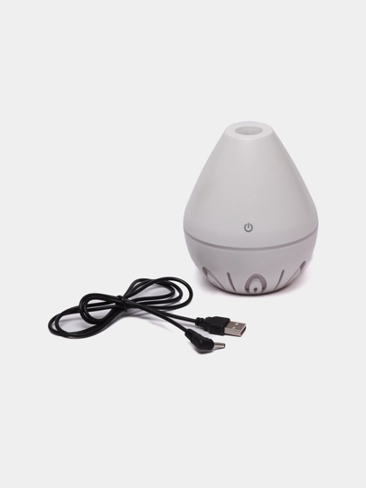 Увлажнитель воздуха ночник с LED подсветкой, для дома и офиса, USB, 300 мл — ЛЕТО-УВ017-БЕЛЫЙ