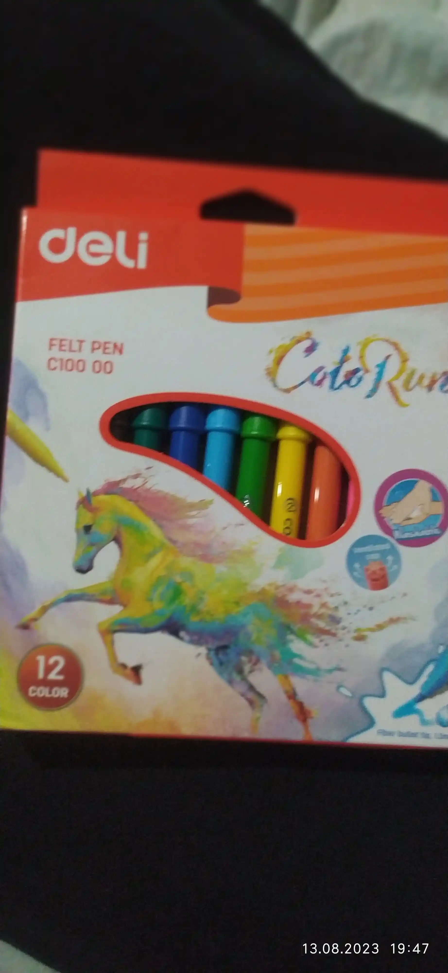 Flomasterlar Deli 12 ta rang EC10000
