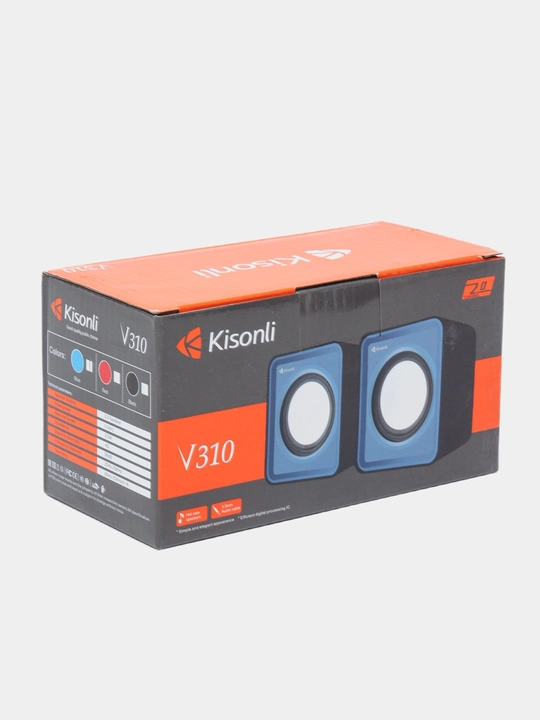 Акустические колонки, динамики для компьютеров и ноутбуков Kisonli V310, питание от USB