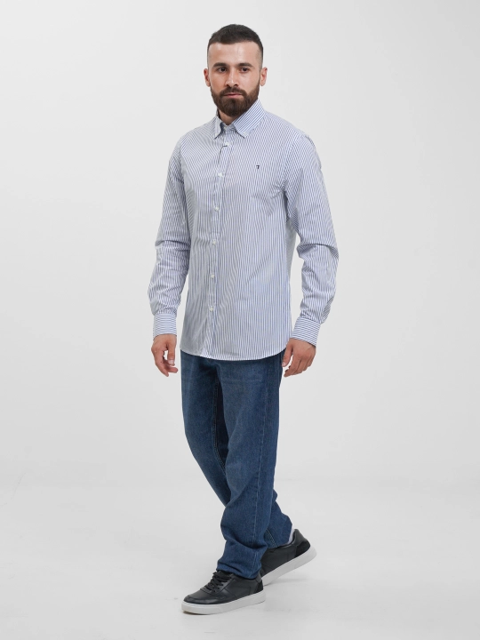 Рубашка мужская Trussardi Jeans l Tr1903, хлопок, с длинным рукавом, классическая