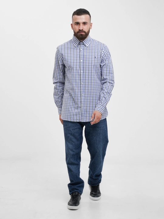 Рубашка мужская Trussardi Jeans l Tr1903, хлопок, с длинным рукавом, классическая
