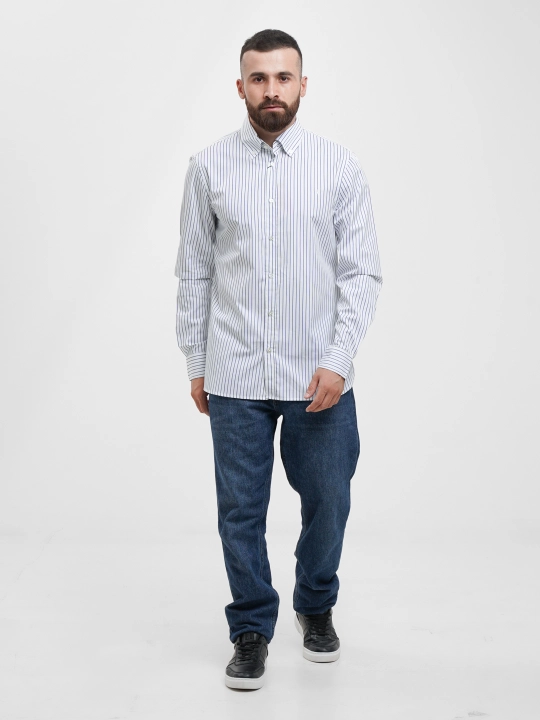 Рубашка мужская Trussardi Jeans l Tr1903, хлопок, с длинным рукавом, классическая