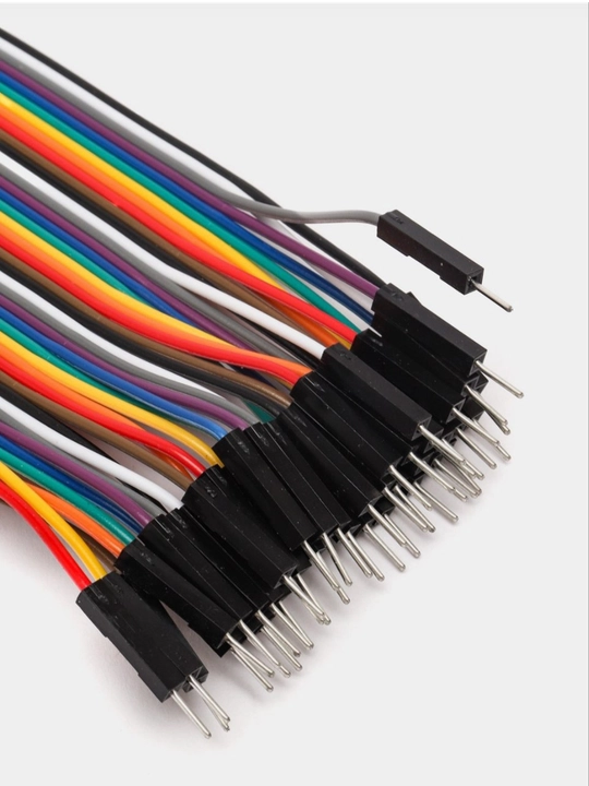 40 pinli rangli tekis kabel Dupont 40 ildiz ulanish uchun, qator 20 sm