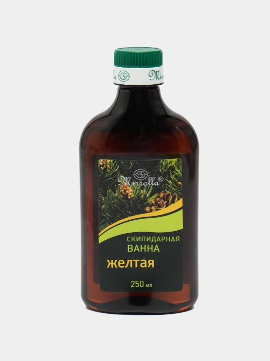 Скипидарная эмульсия для ванн Mirrolla, белая и жёлтая, 250 мл