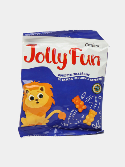 Желейные конфеты Jolly Fun со вкусом персика и клубники, 70 г — CRAFERS-JOLFPK