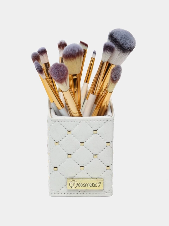 Kosmetik cho'tkalar to'plami idishda, 12 dona