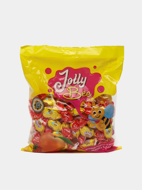 Jeleli konfetlar Jolly Bee shaftoli-malina ta'mli, 500 g