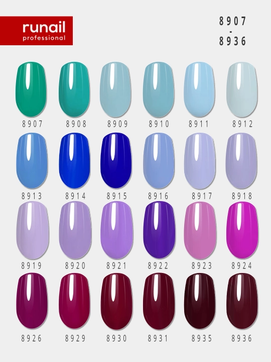 Гель - лак "Runail Gel Polish", 48 ярких оттенков, 9 мл