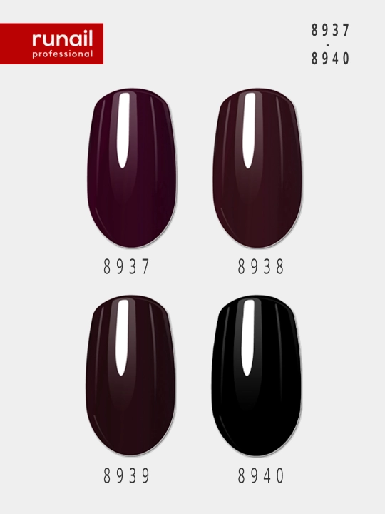 Гель - лак "Runail Gel Polish", 48 ярких оттенков, 9 мл