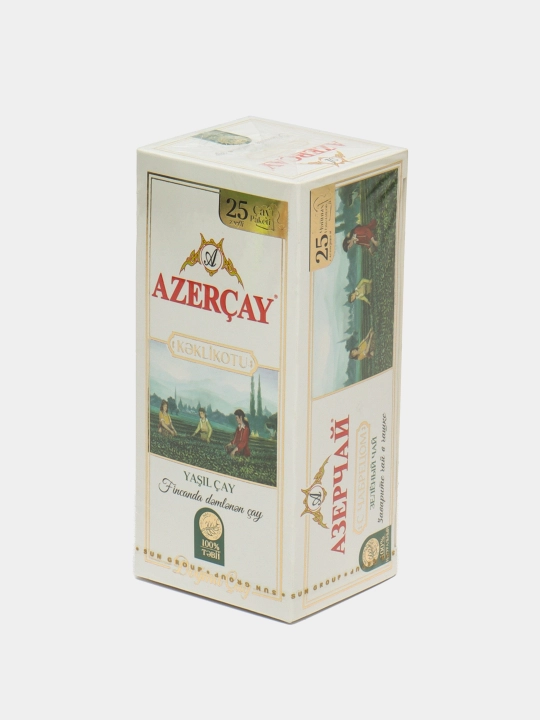 Yashil choy Azercay, bir martalik, timyan bilan, 50 gr, 25 dona paket