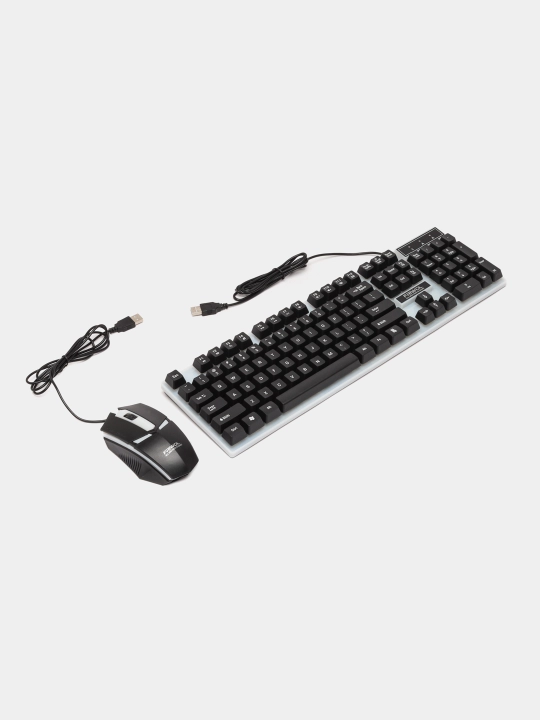 Игровая клавиатура и мышь T6, c LED подсветкой - 
