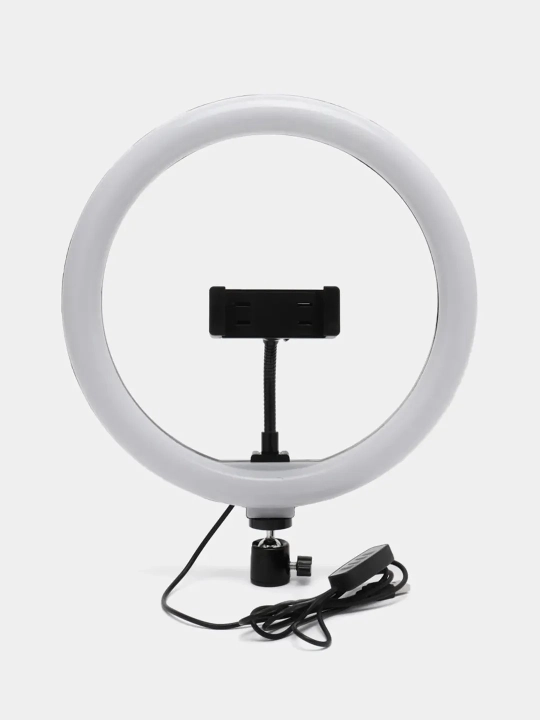 RGB halqali selfi chiroq MJ-26/33 sm, svetodiodli, shtativ bilan