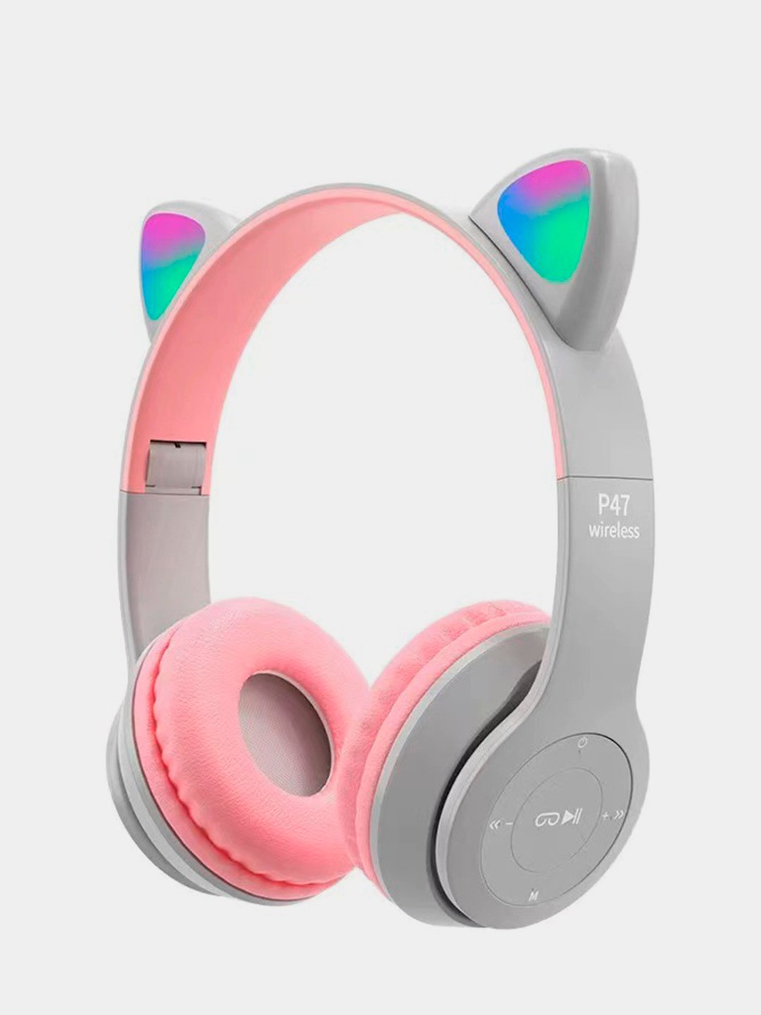 Yorqin mushuk quloqlari bilan simsiz Bluetooth quloqchinlar Cat Ear P47 M